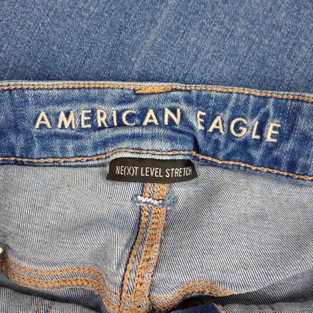 American Eagle Womens 6 Blue High Waisted Next Level Stretch Flare Artist Jeans - Picture 3 of 6
